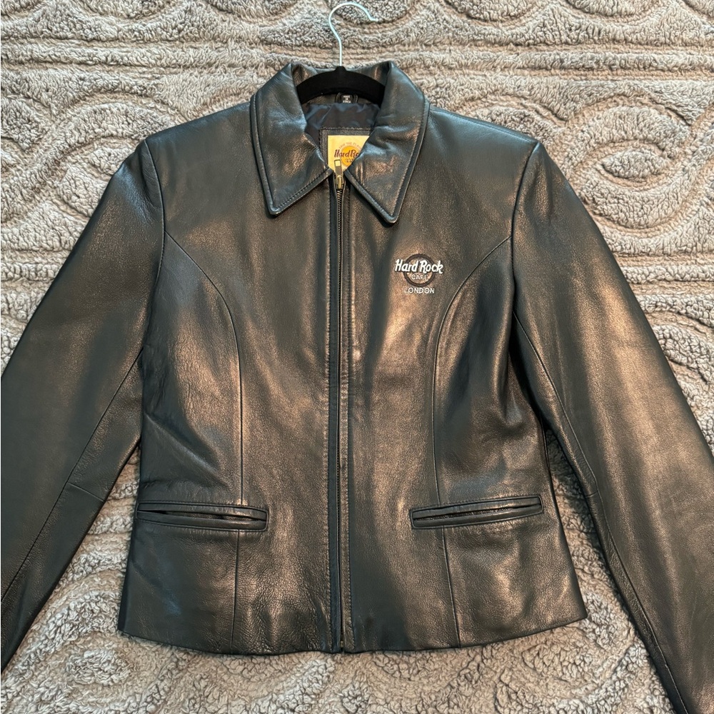 Authentic Hard Rock Cafe London Leather Jacket - Size XS